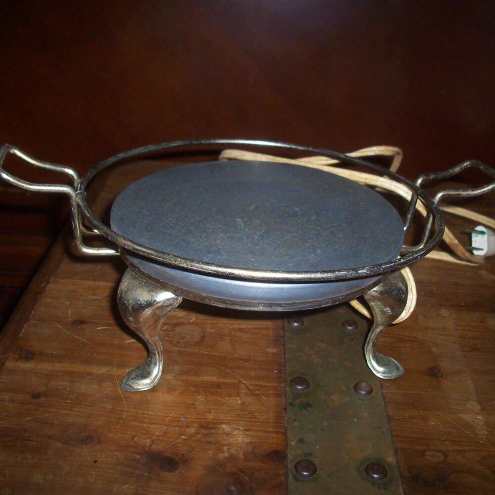 VINTAGE ELECTRIC FOOD Warmer Trivet Buffet WARM-O-TRAY ATLANTIC PRECISION, WORKS